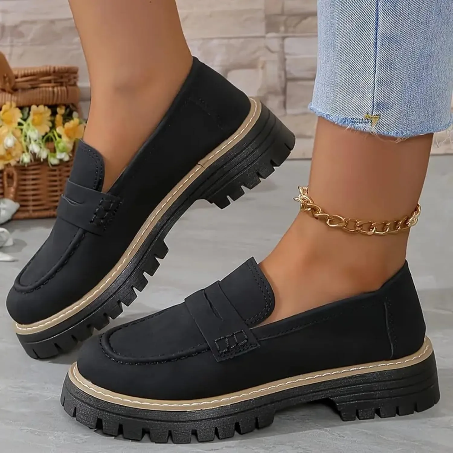 Orthoture-Orthopedic Platform Loafers Comfortable Casual Fashion with Buckle Shoes Womens Round Toe Flats Walking Shoes