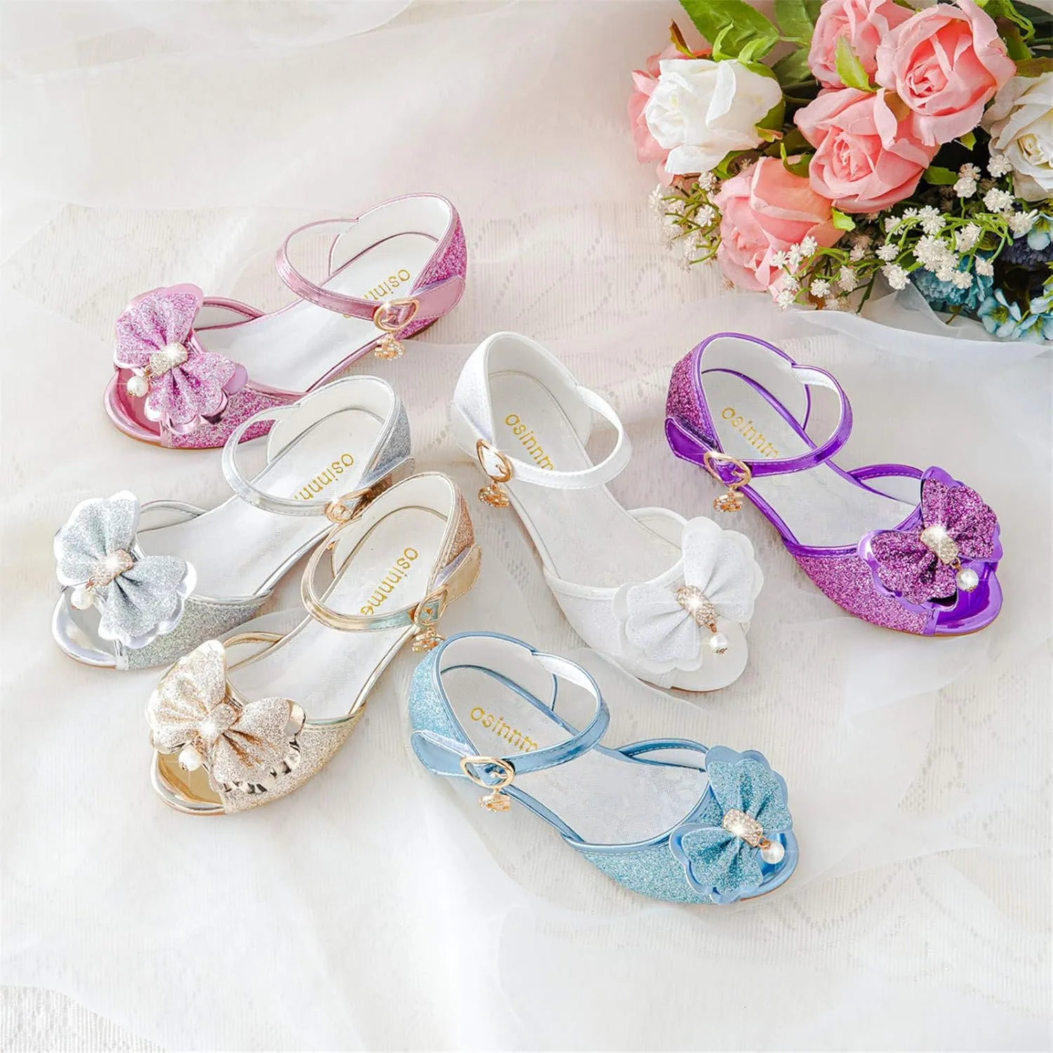 Osinnme Toddler Little Big Kid Girls Wedding Sandals