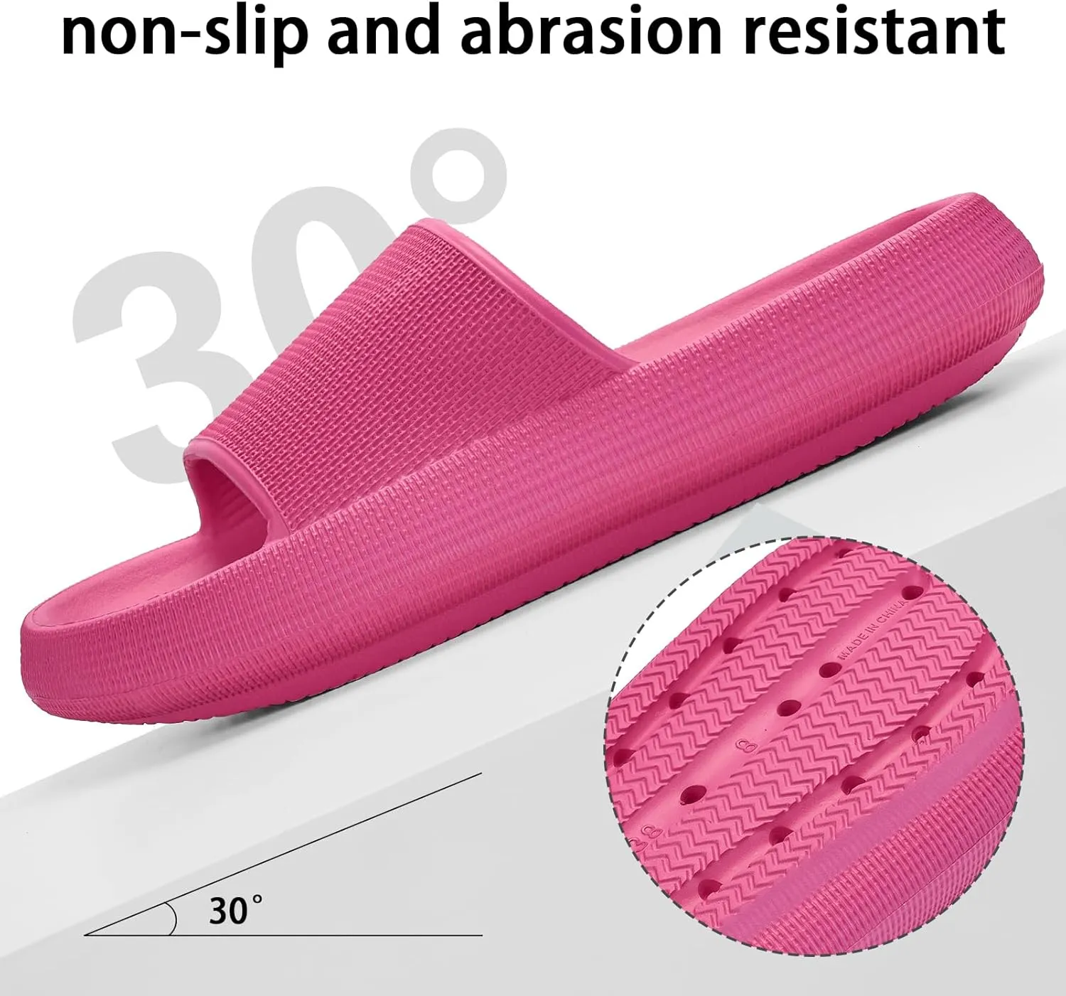 Pillow Slippers for Womens House Slides Sandals Cushioned Thick Sole Cloud Slippers Easy to Clean Quick Dry Shower Shoes