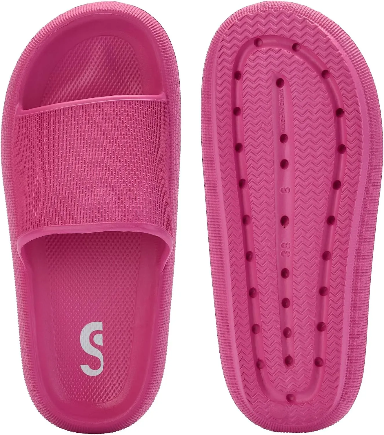 Pillow Slippers for Womens House Slides Sandals Cushioned Thick Sole Cloud Slippers Easy to Clean Quick Dry Shower Shoes