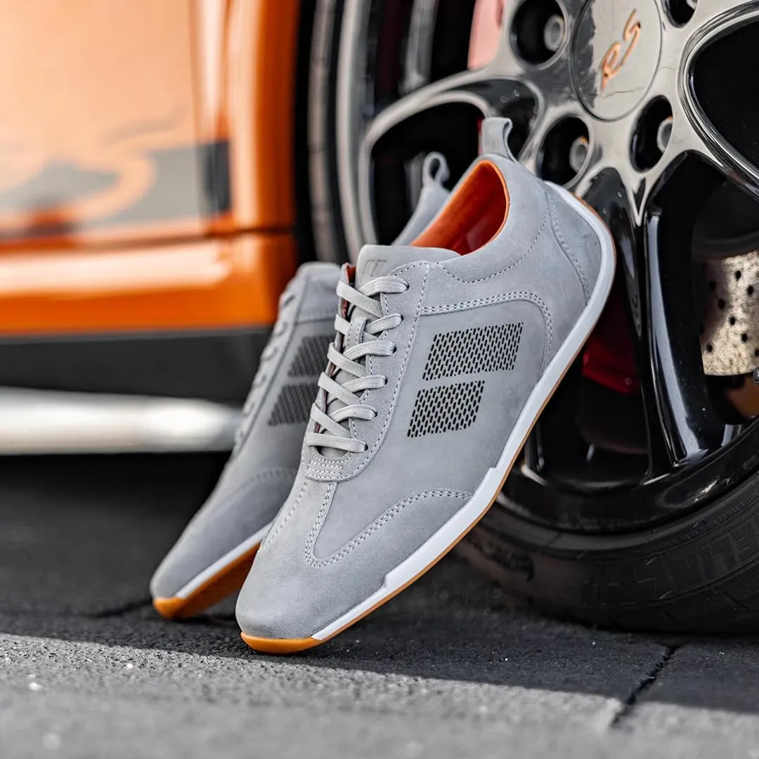 Piloti Icona Driving Shoes for Men, Italian Suede Performance Everyday Driving Sneakers for Men
