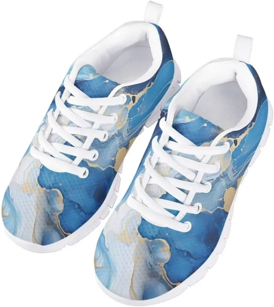 Pinupub Boys Girls Sneakers Cute Graphic Print Sports Tennis Shoes Casual Lace Up Sneakers