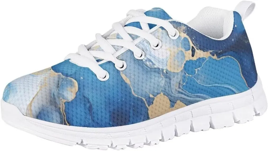 Pinupub Boys Girls Sneakers Cute Graphic Print Sports Tennis Shoes Casual Lace Up Sneakers