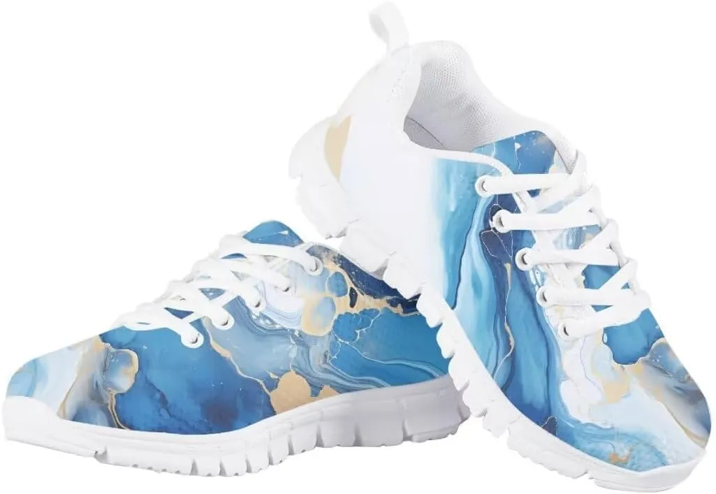 Pinupub Boys Girls Sneakers Cute Graphic Print Sports Tennis Shoes Casual Lace Up Sneakers
