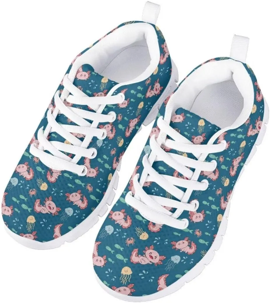 Pinupub Boys Girls Tennis Sports Shoes Cute Graphic Print Non Slip Lace Up Sneakers for Running