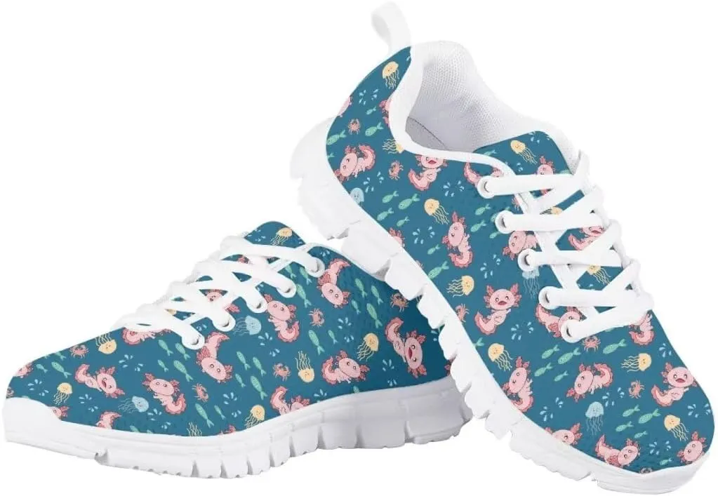 Pinupub Boys Girls Tennis Sports Shoes Cute Graphic Print Non Slip Lace Up Sneakers for Running