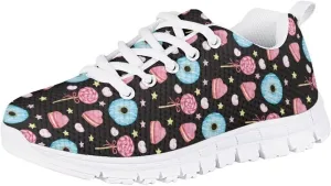 Pinupub Kids Cute Tennis Shoes for Girls Running Sneakers Novelty Print Boys Walking Athletic Shoes