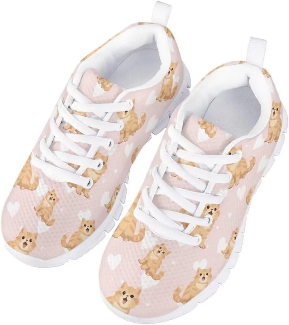 Pinupub Kids Sneakers for Boys Girls Non Slip Tie Lace Running Athletic Tennis Sports Shoes