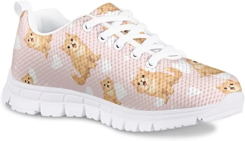 Pinupub Kids Sneakers for Boys Girls Non Slip Tie Lace Running Athletic Tennis Sports Shoes