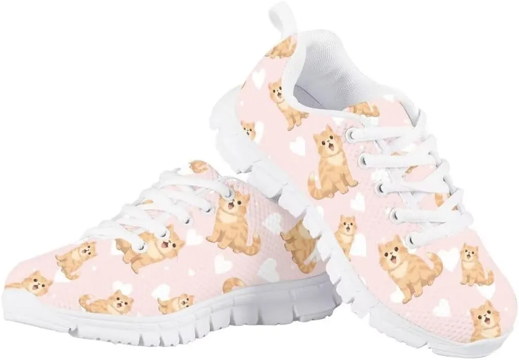 Pinupub Kids Sneakers for Boys Girls Non Slip Tie Lace Running Athletic Tennis Sports Shoes