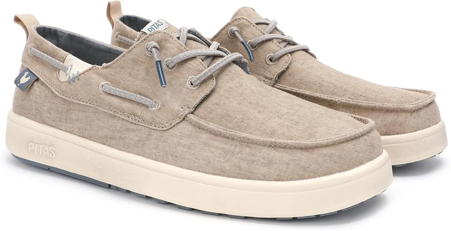 PITAS Maui Flax Slip-On Shoes for Men | Casual Summer Men’s Moccasin | Everyday Wear Loafers | Beige