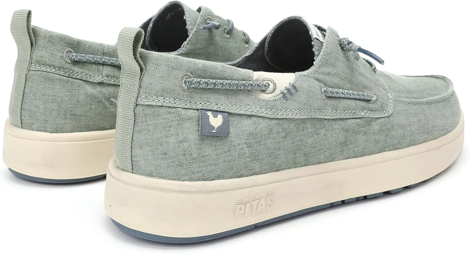 PITAS Maui Flax Slip-On Shoes for Men | Casual Summer Men’s Moccasin | Everyday Wear Loafers | Green