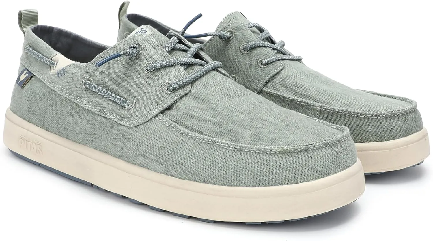 PITAS Maui Flax Slip-On Shoes for Men | Casual Summer Men’s Moccasin | Everyday Wear Loafers | Green