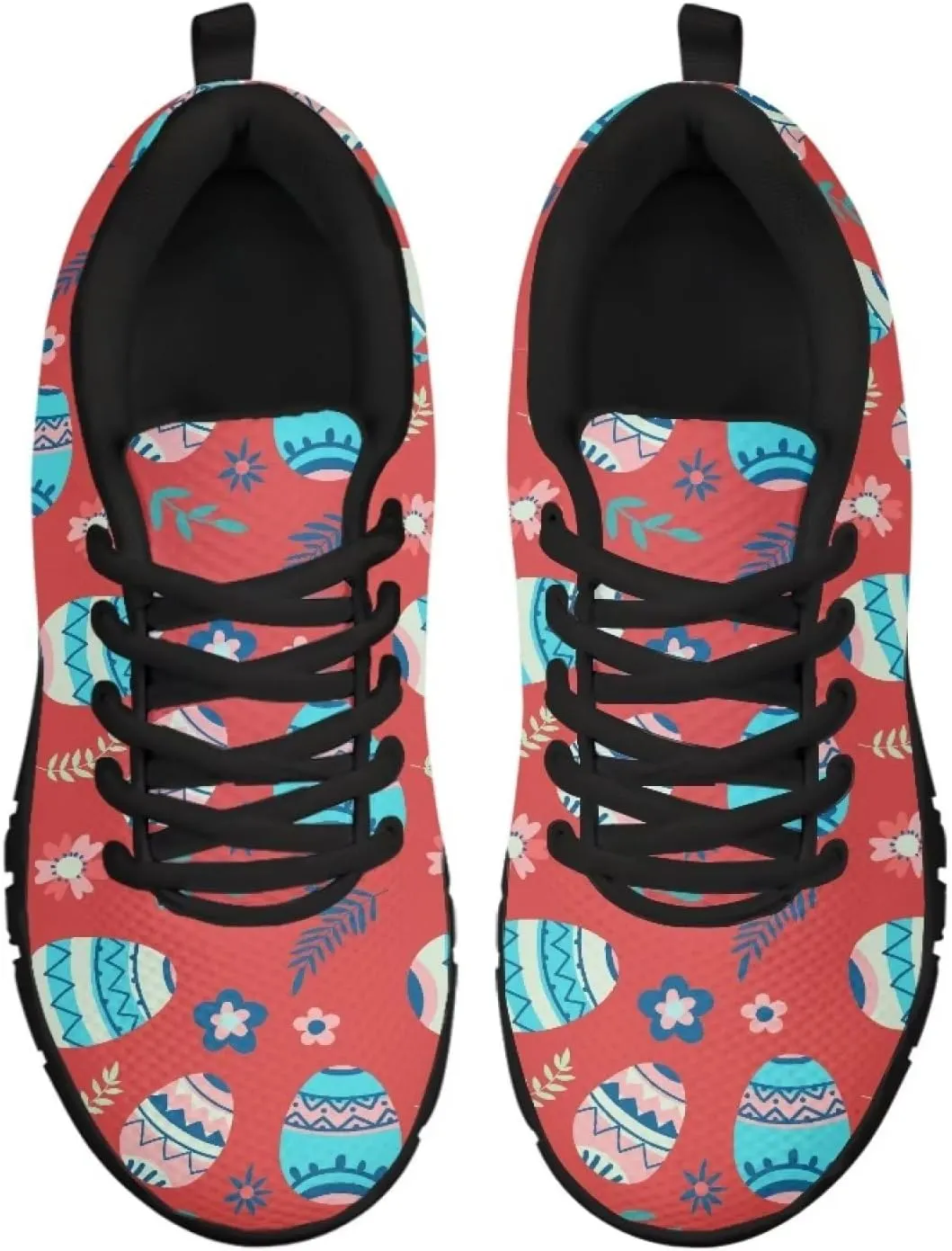 POLERO Lightweight Sneakers Shoes for Women Casual Breathable Mesh Running Training Shoes Ladies Simple Colorful Pandas
