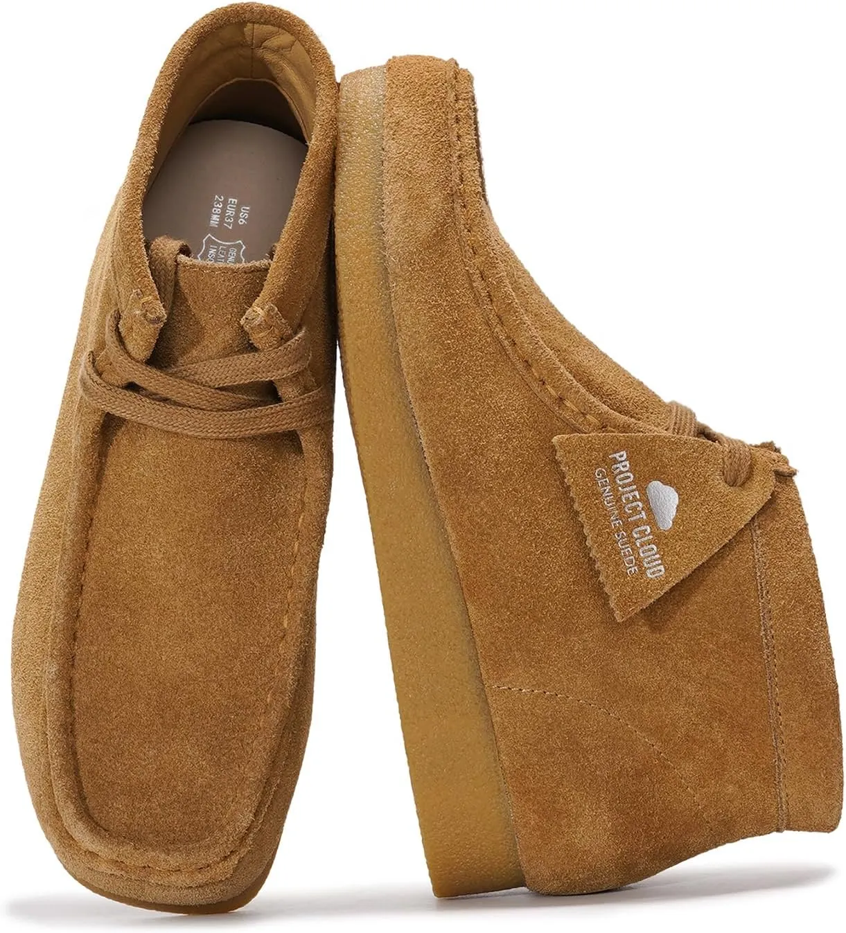 Project Cloud Ankle Boots for Women - 100% Genuine Suede Womens Shoes - Memory Foam Insole Chukka Boots - Water Resistant Fashion Shoes for Women 2025 (Wally Boot)