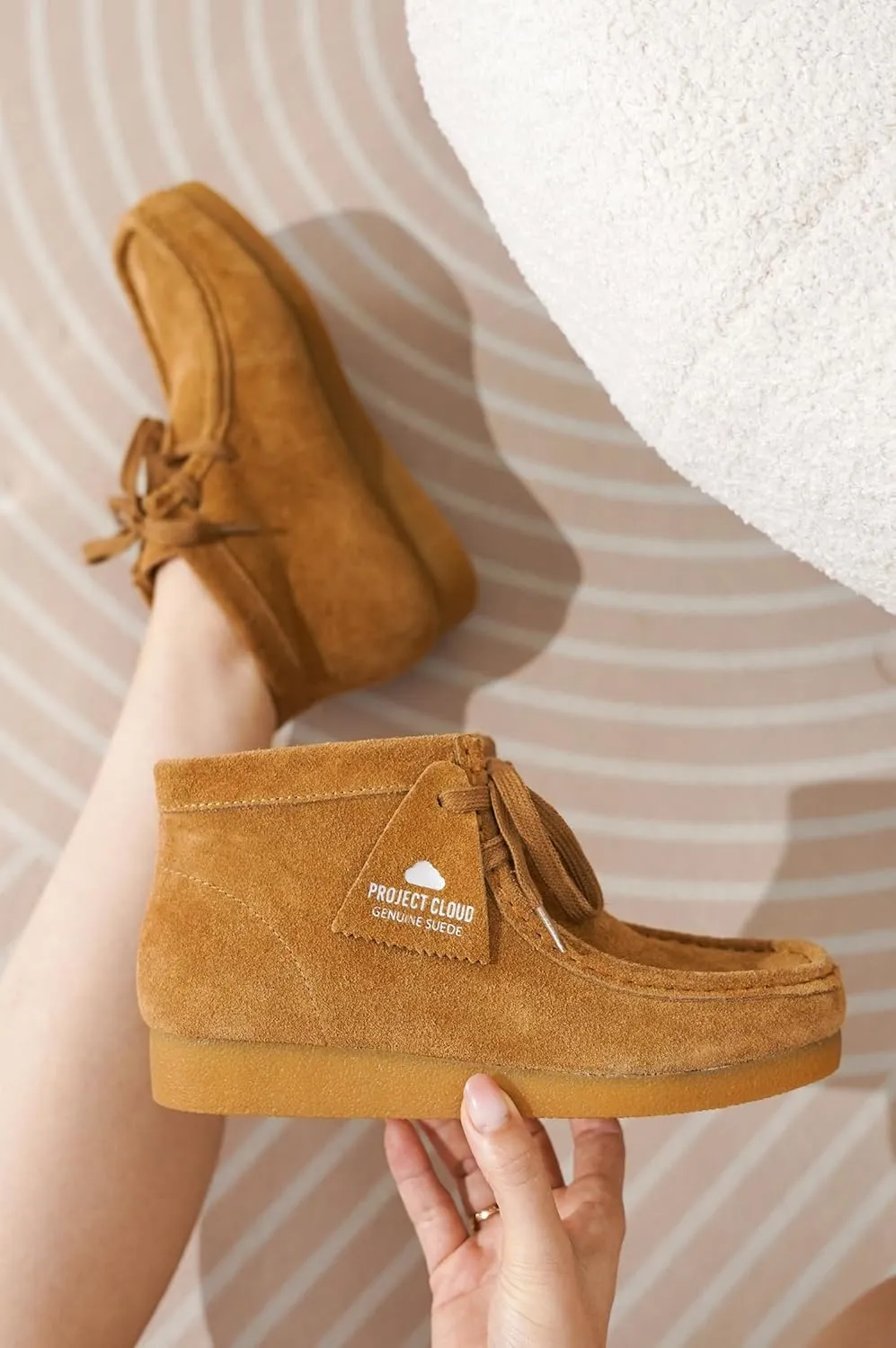 Project Cloud Ankle Boots for Women - 100% Genuine Suede Womens Shoes - Memory Foam Insole Chukka Boots - Water Resistant Fashion Shoes for Women 2025 (Wally Boot)