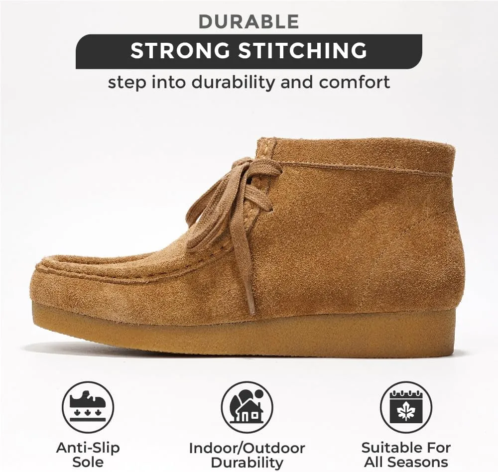 Project Cloud Ankle Boots for Women - 100% Genuine Suede Womens Shoes - Memory Foam Insole Chukka Boots - Water Resistant Fashion Shoes for Women 2025 (Wally Boot)