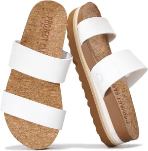 Project Cloud Fashion Womens Sandals - Memory Foam Insole and Comfortable Platform Sandals for Women 2025 - Lightweight and Non-slip Perfect Beach Slides