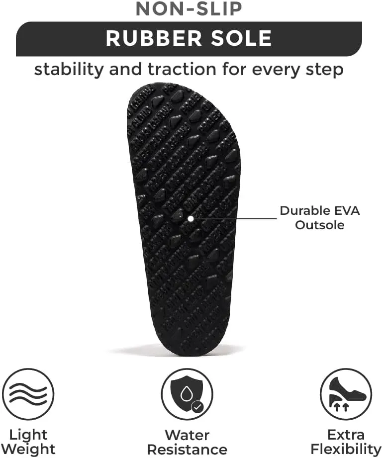 Project Cloud Genuine Leather Flat Sandals Beach Essentials Womens Sandals Memory Foam Vacation Essentials Slides for Women Footwear (Venita)