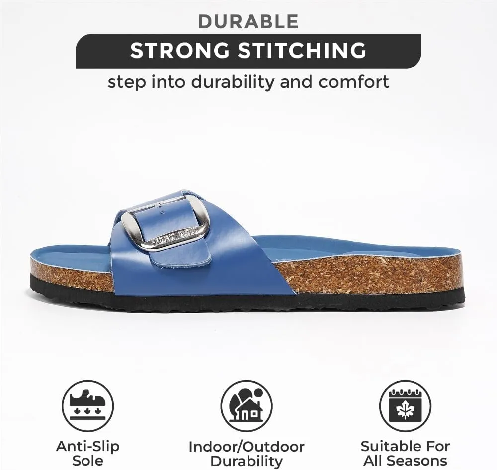 Project Cloud Genuine Leather Sandals Women Dressy Summer Beach Essentials - Flip Flops & Slides with Memory Foam Insole Womens Sandals Comfortable Footwear