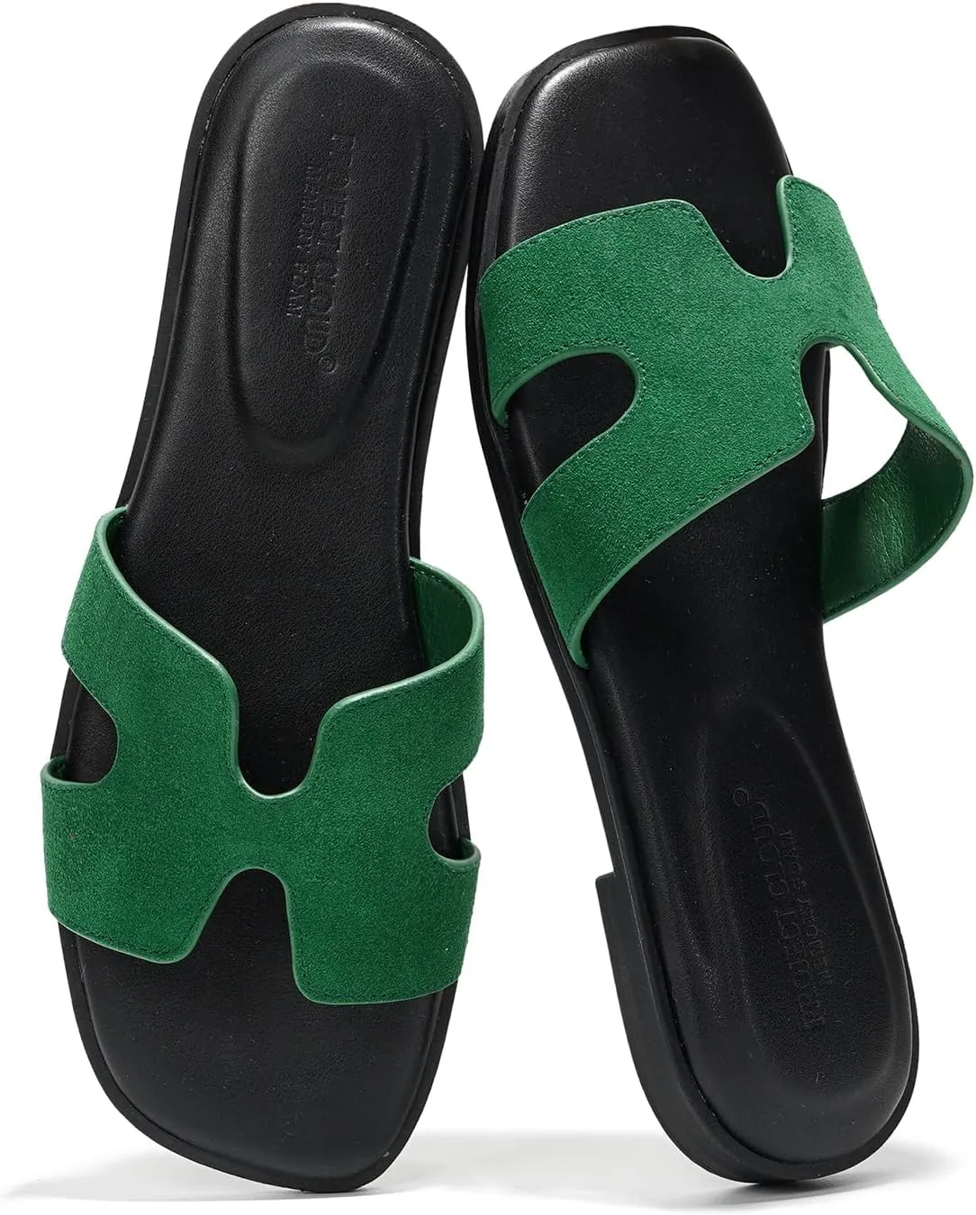 Project Cloud Genuine Leather Summer Sandals for Women 2025 - Fashion Flat Womens Sandals with Memory Foam Insole Slides Sandals Women Footwear - Mules Women's Sandals (Jannel)