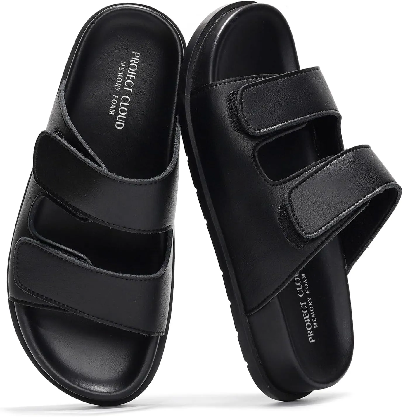 Project Cloud Platform Sandals Women Footwear - Comfortable Summer Slides Memory foam Insole with Adjustable Straps - Casual Wear Womens Sandals (Sharl)