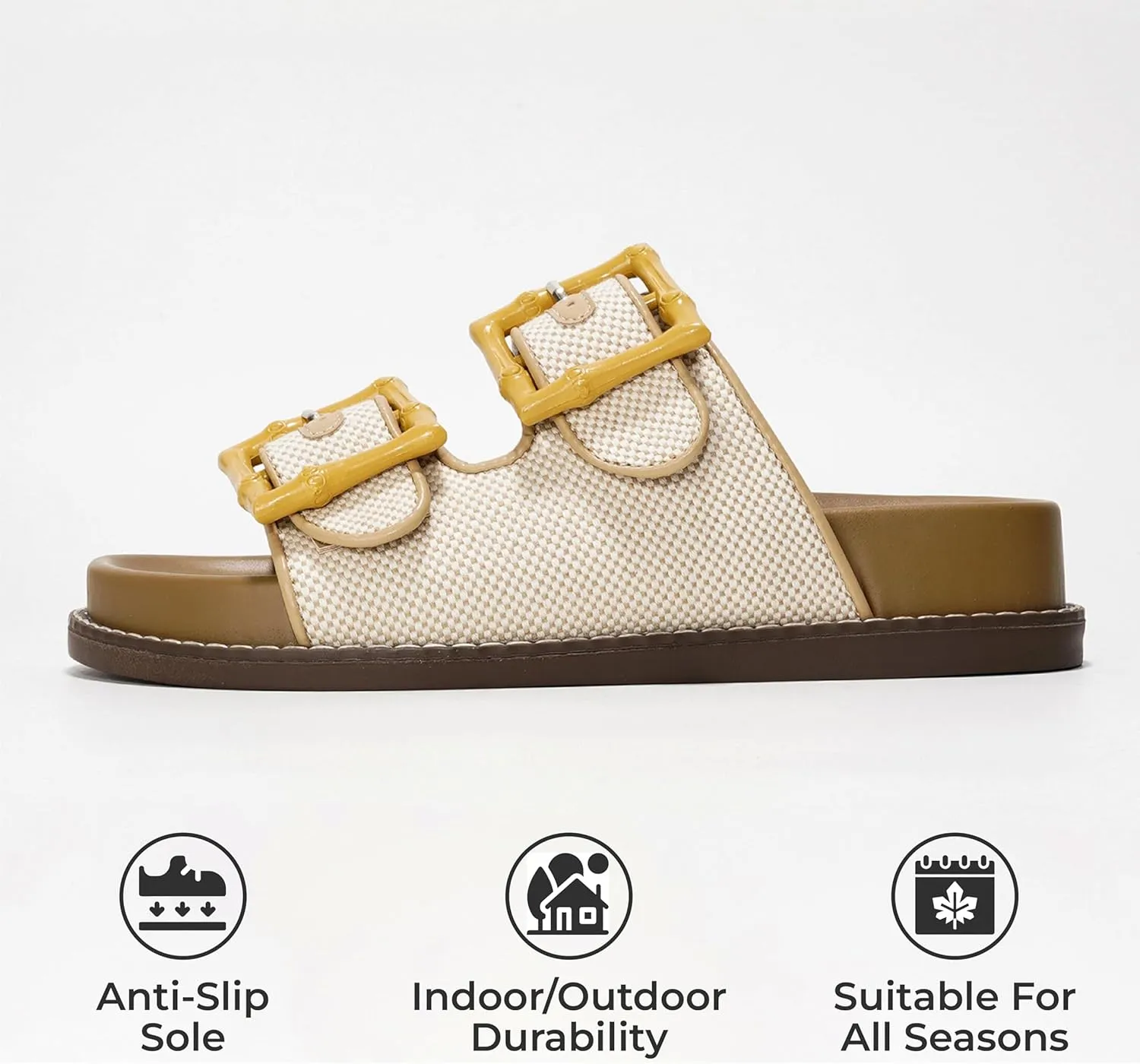 Project Cloud Platform Sandals Women Footwear - Comfortable Summer Slides Memory foam Insole with Adjustable Straps - Casual Wear Womens Sandals (Sharl)