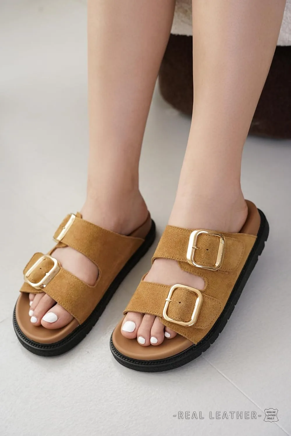 Project Cloud Platform Sandals Women Footwear - Comfortable Summer Slides Memory foam Insole with Adjustable Straps - Casual Wear Womens Sandals (Sharl)