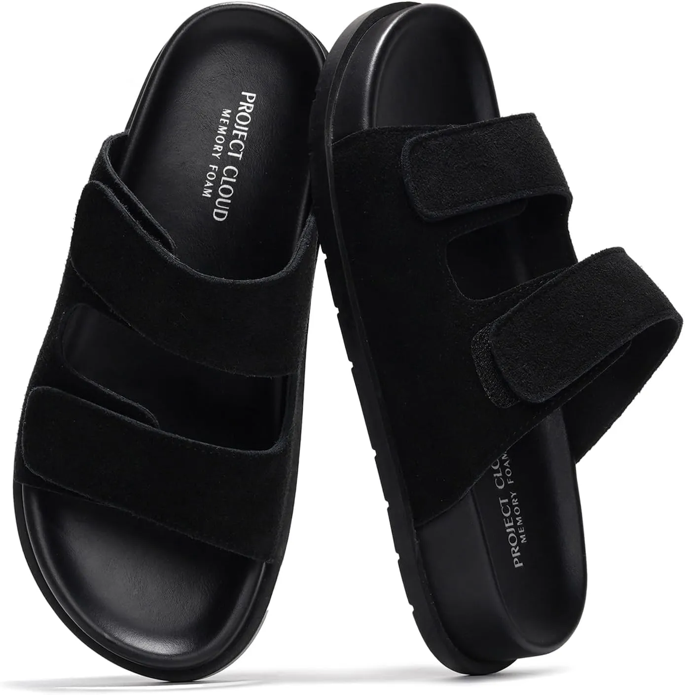 Project Cloud Platform Sandals Women Footwear - Comfortable Summer Slides Memory foam Insole with Adjustable Straps - Casual Wear Womens Sandals (Sharl)