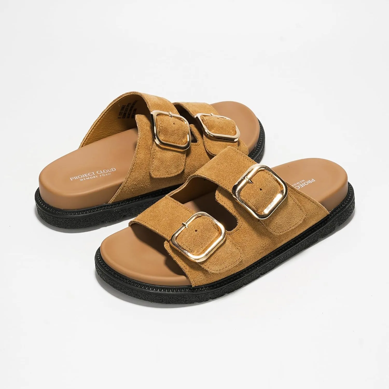 Project Cloud Platform Sandals Women Footwear - Comfortable Summer Slides Memory foam Insole with Adjustable Straps - Casual Wear Womens Sandals (Sharl)