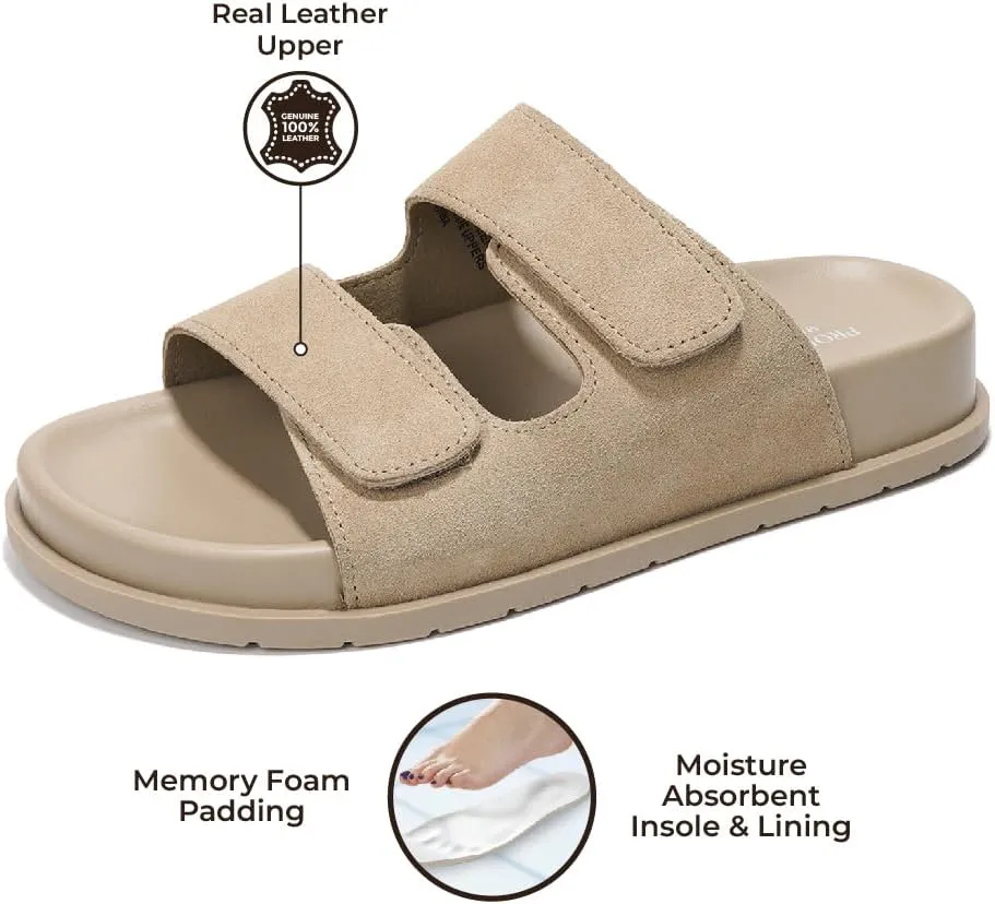 Project Cloud Platform Sandals Women Footwear - Comfortable Summer Slides Memory foam Insole with Adjustable Straps - Casual Wear Womens Sandals (Sharl)
