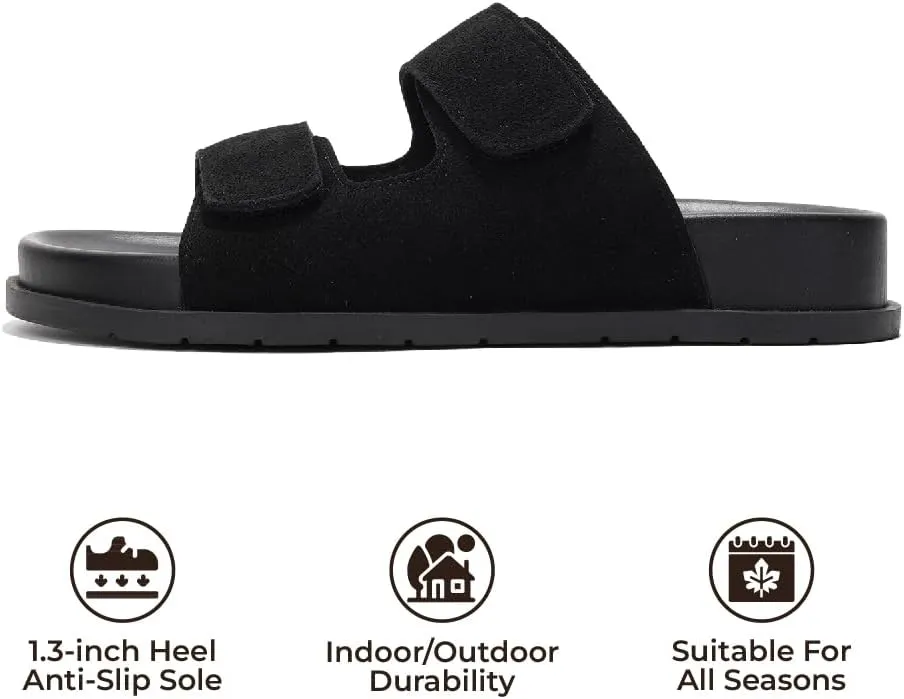 Project Cloud Platform Sandals Women Footwear - Comfortable Summer Slides Memory foam Insole with Adjustable Straps - Casual Wear Womens Sandals (Sharl)