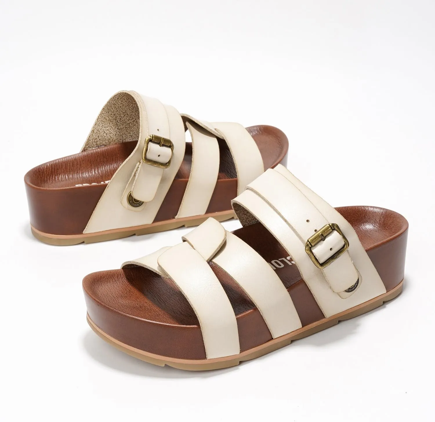 Project Cloud Platform Sandals Women Footwear - Memory Foam Insole and Lightweight Beach Wedges - Non Slip and Comfortable Strappy Wedge Sandals for Women 2025 (Proud)