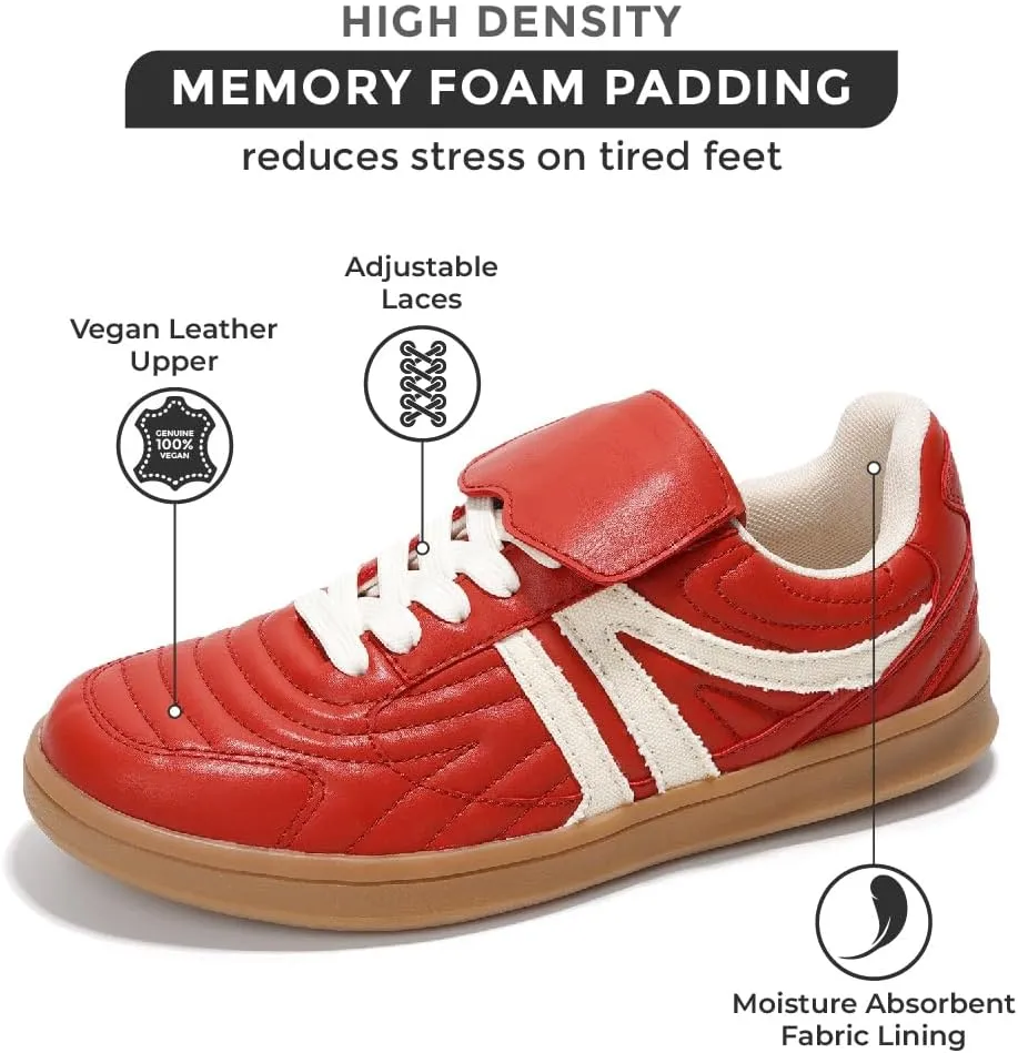 Project Cloud Womens Sneakers - Memory Foam Casual Shoes for Women Footwear Lace Up Women's Fashion Sneakers - Non-Slip Comfortable Trendy Shoes Womens (Madrid)