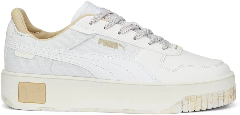 PUMA Womens Carina Street Better Lace Up Sneakers Shoes Casual - White - Size 8 M
