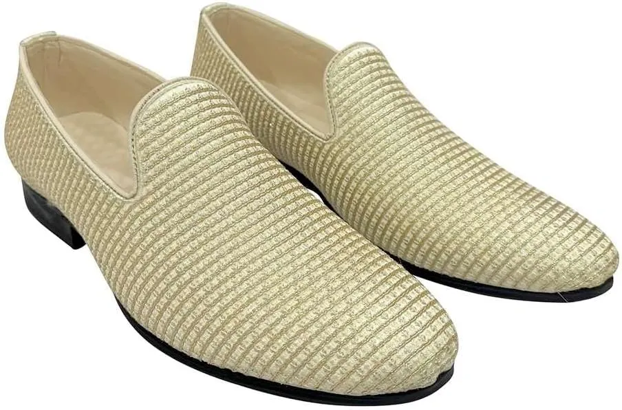 Punjabi Jutti for Men's Loafer Shoes Embroidery Slip-On Party Shoes Mojaris Wedding Bridal Dress Shoes