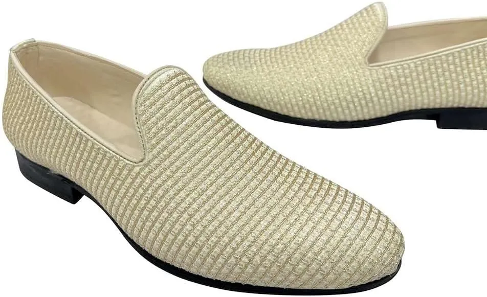 Punjabi Jutti for Men's Loafer Shoes Embroidery Slip-On Party Shoes Mojaris Wedding Bridal Dress Shoes