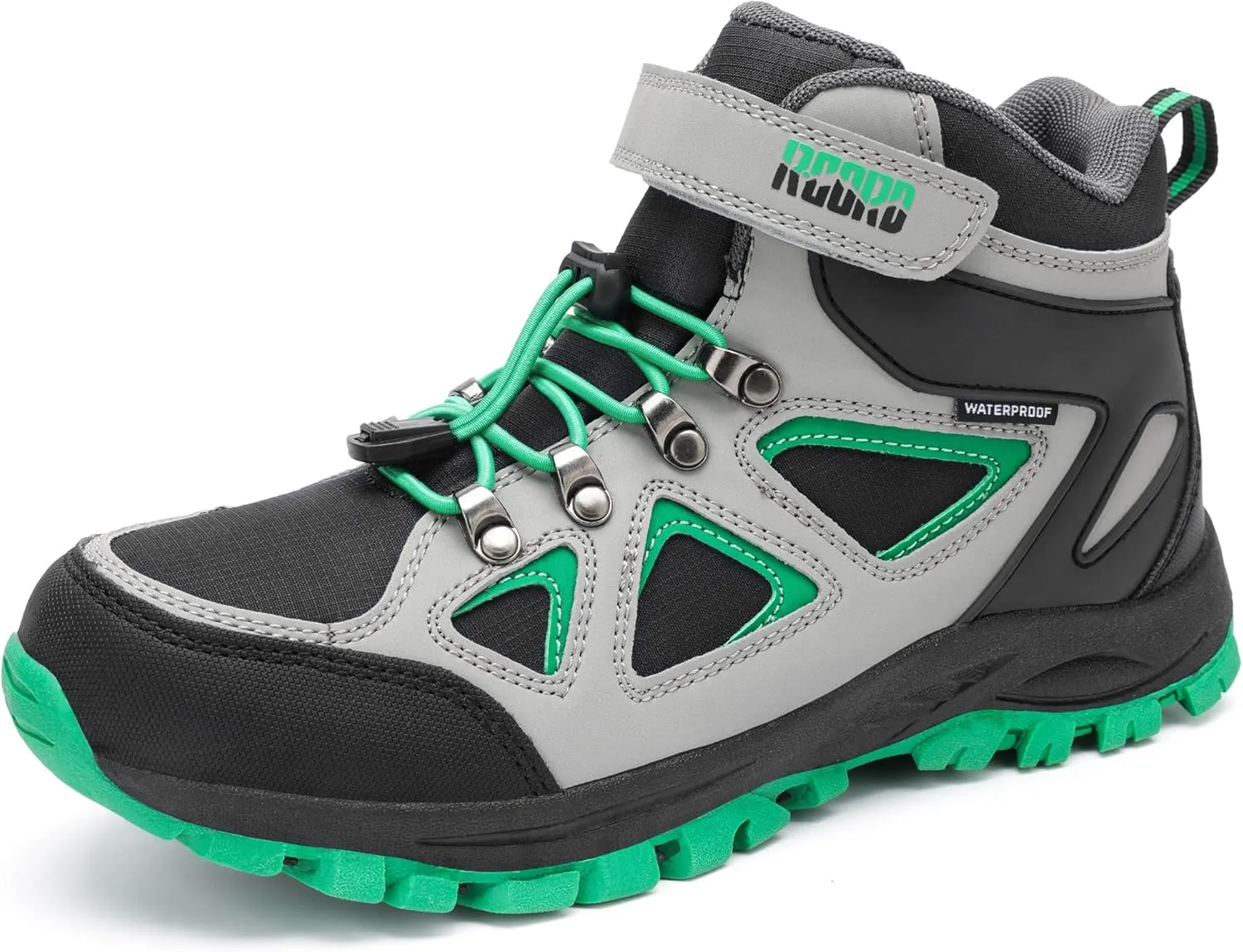 R CORD Kids Hiking Boots Waterproof & Breathable, Durable TPR Traction Outsole, Anti-Skid, Athletic Drawstring Closure, Unisex, Purple, Little Kid, Hiking, Sports