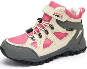 R CORD Kids Hiking Boots Waterproof & Breathable, Durable TPR Traction Outsole, Anti-Skid, Athletic Drawstring Closure, Unisex, Purple, Little Kid, Hiking, Sports