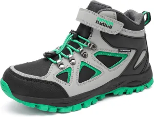 R CORD Kids Hiking Boots Waterproof & Breathable, Durable TPR Traction Outsole, Anti-Skid, Athletic Drawstring Closure, Unisex, Purple, Little Kid, Hiking, Sports