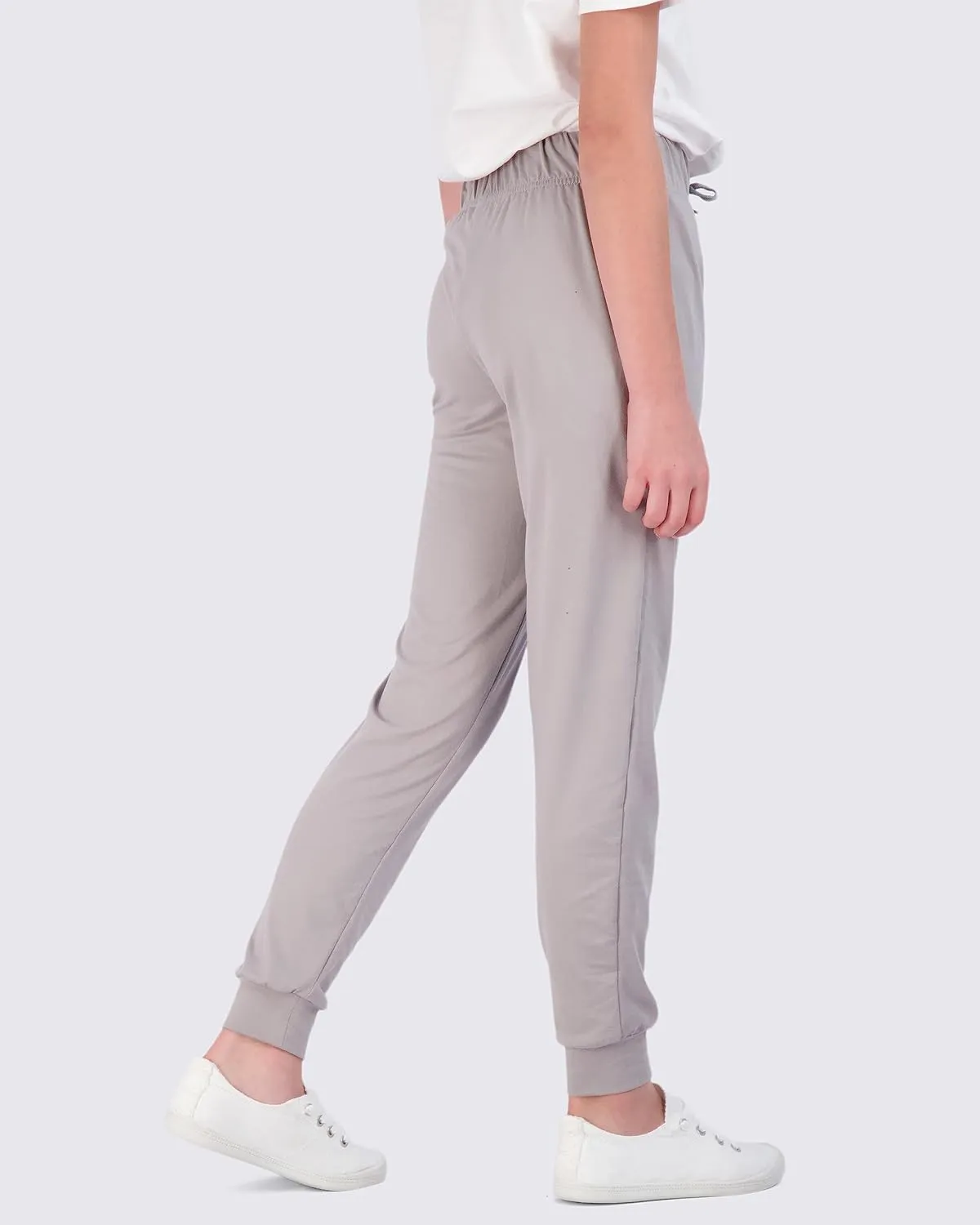 Real Essentials 3 Pack: Girls' Lounge Joggers Soft Athletic Performance Casual Sweatpants(Ages 7-16)