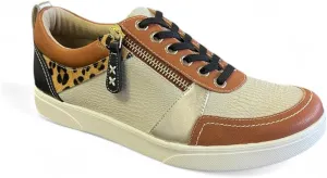 Revere Longbeach Orthotic-Friendly Sneakers – Premium Leather Zip-Up Comfort with Timeless Style and Removable Footbed with Arch Support and Customizable Fit