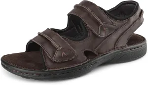 riemot Men's Sandals Leather Casual Open Toe Beach Sandal Summer Outdoor Walking Hiking Fisherman Sandals with Adjustable Strap