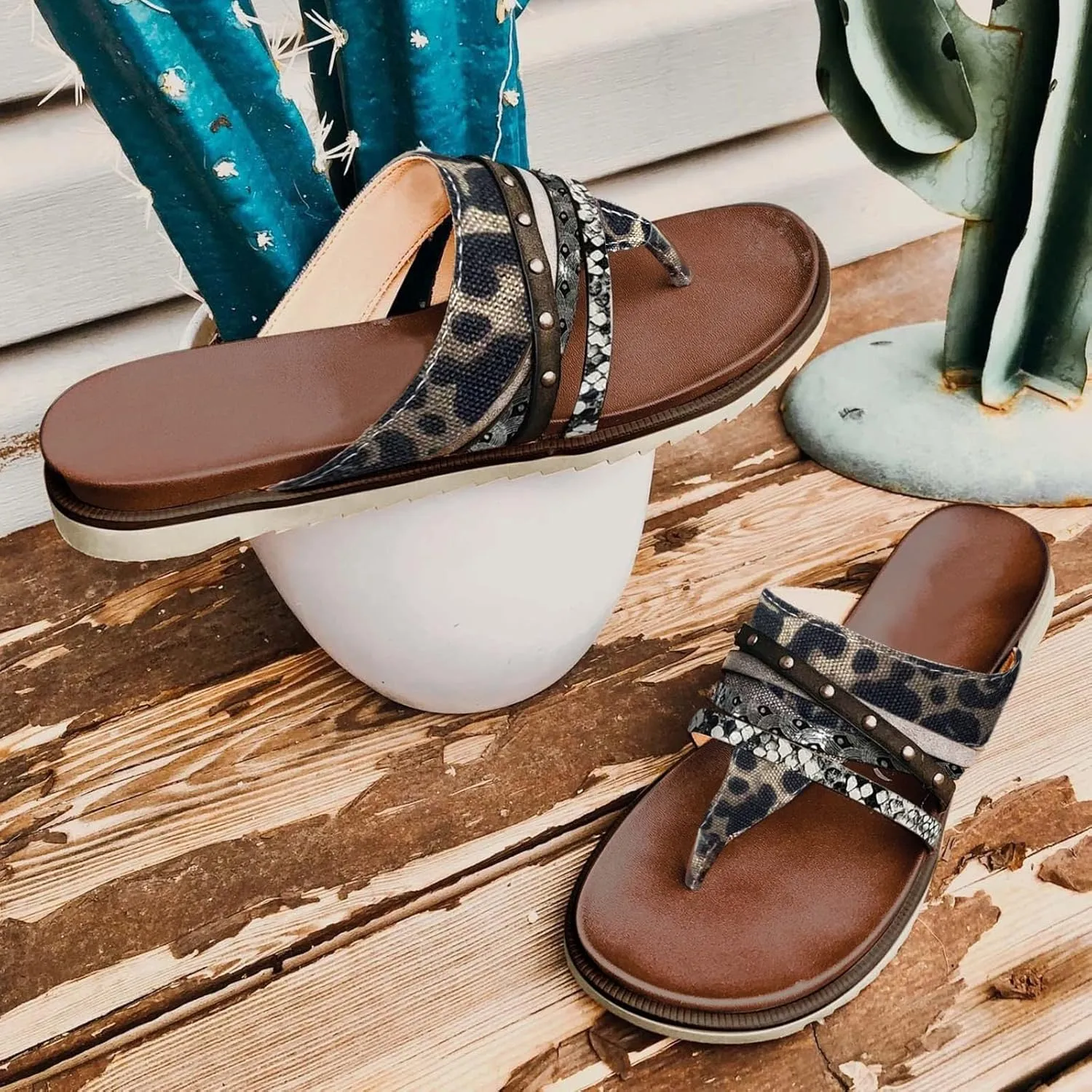 Roman Style Sandals For Women Summer Fashion Flat Shoes Retro Slippers Flip Flops Earth Spirit Sandals for Women