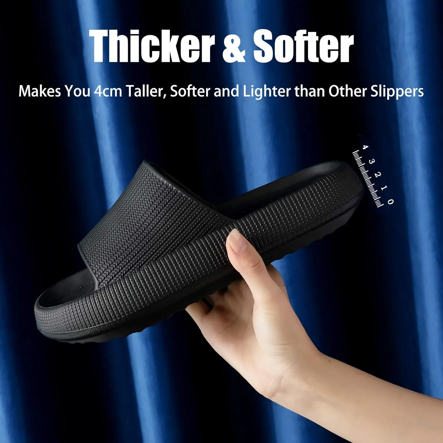 rosyclo Cloud Slippers for Women and Men, Pillow House Slippers Shower Shoes Indoor Slides Bathroom Sandals, Ultimate Comfort, Lightweight, Thick Sole, Non-Slip, Easy to Clean