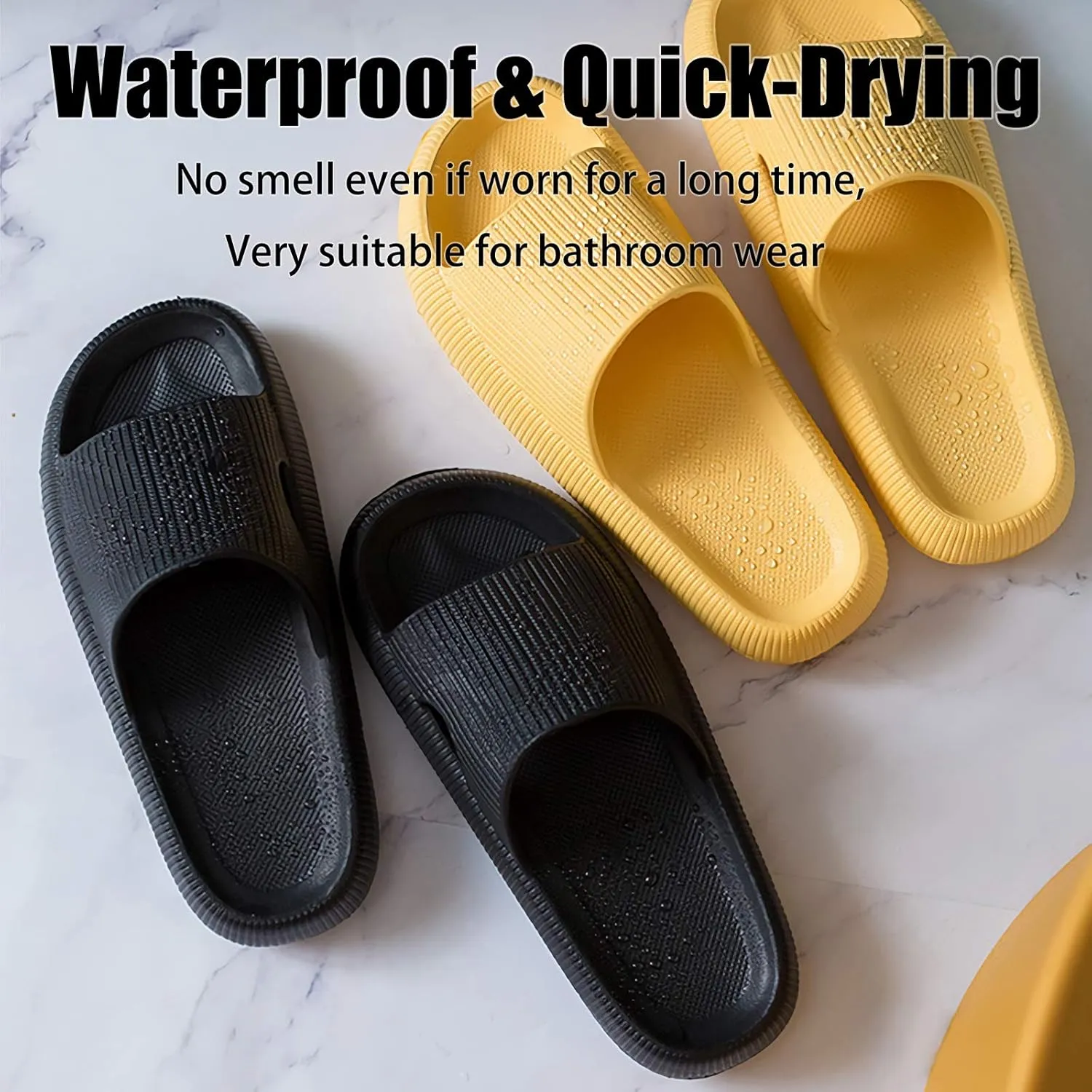 rosyclo Cloud Slippers for Women and Men, Pillow House Slippers Shower Shoes Indoor Slides Bathroom Sandals, Ultimate Comfort, Lightweight, Thick Sole, Non-Slip, Easy to Clean