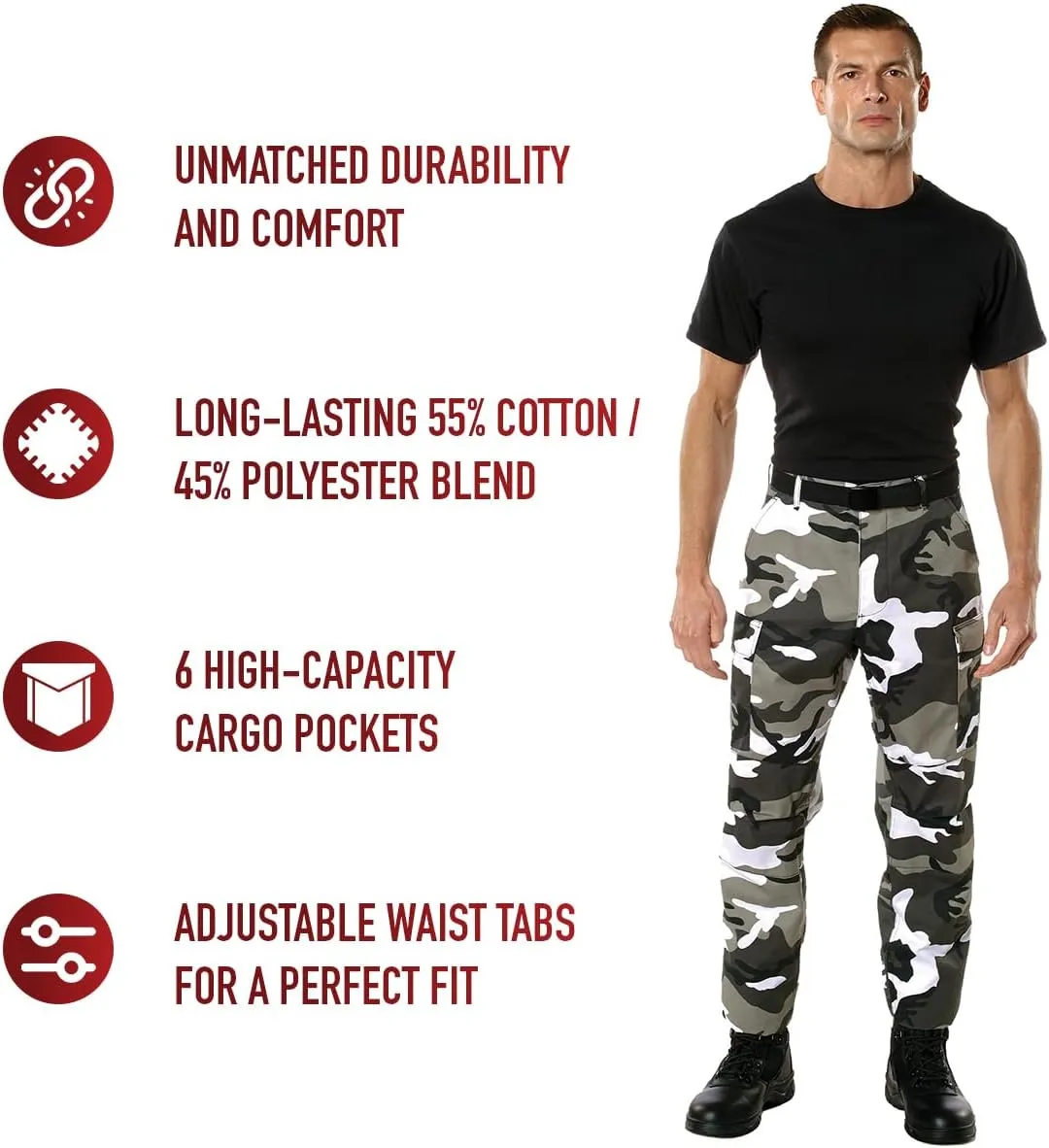 Rothco Camo Tactical BDU Pants Camo Cargo Pants