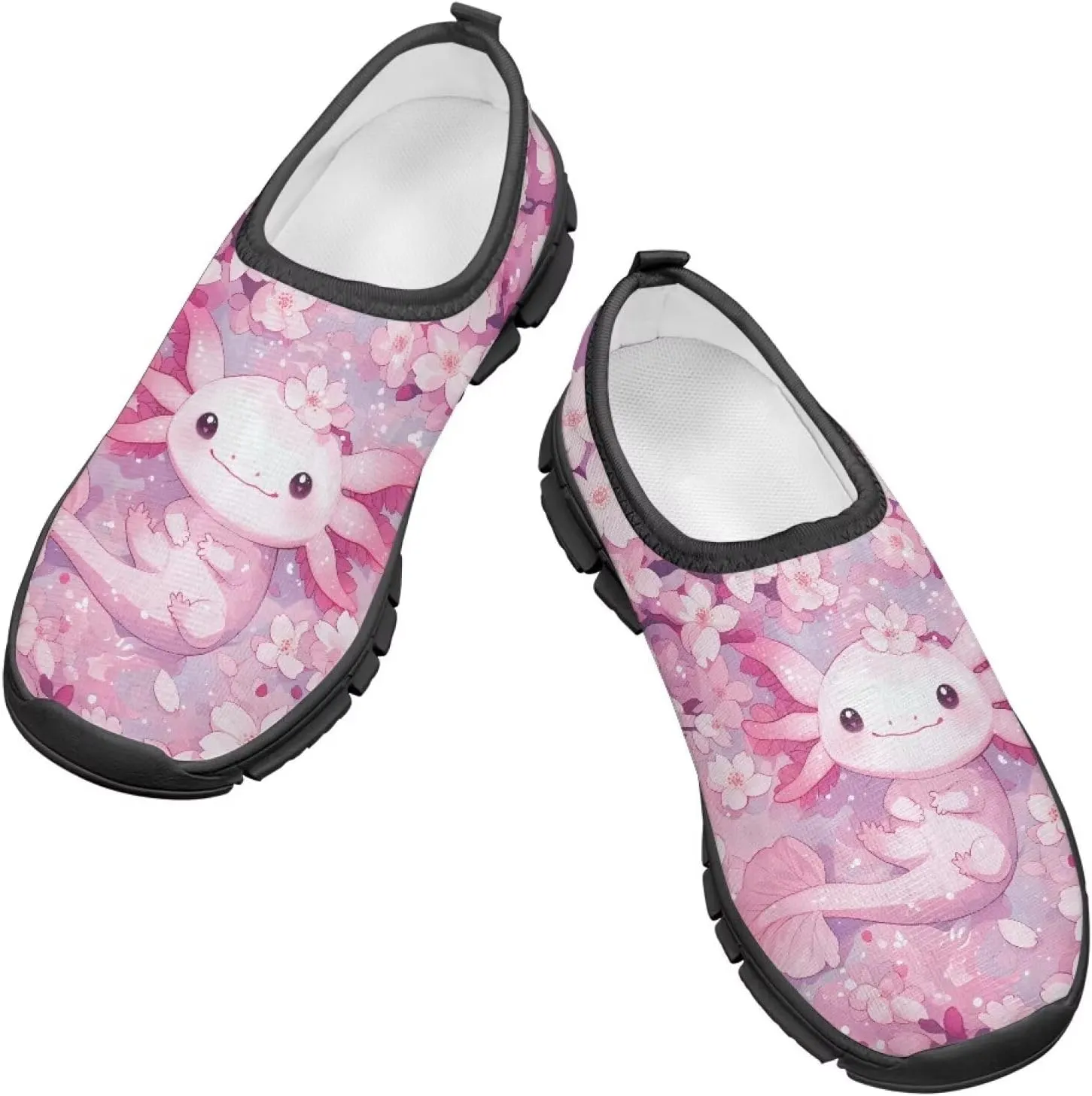 Running Shoes Boys Girls Slip On Sneakers Breathable Mesh Casual Walking Shoes Loafers Non Slip Sports Shoe Black Sole Size 11-15