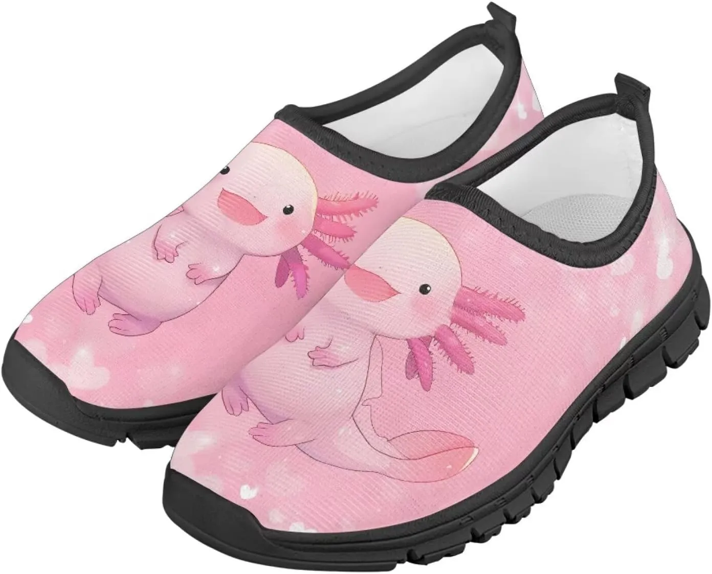 Running Shoes Boys Girls Slip On Sneakers Breathable Mesh Casual Walking Shoes Loafers Non Slip Sports Shoe Black Sole Size 11-15