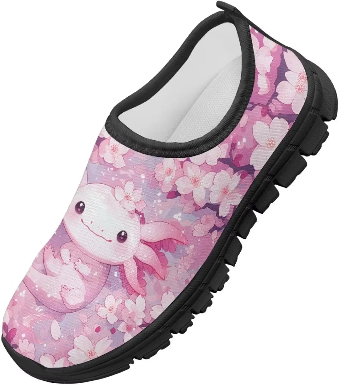 Running Shoes Boys Girls Slip On Sneakers Breathable Mesh Casual Walking Shoes Loafers Non Slip Sports Shoe Black Sole Size 11-15